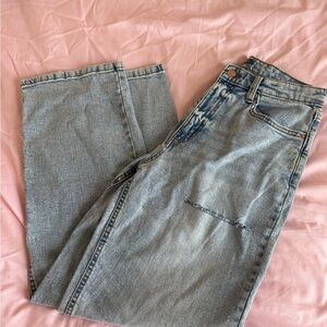 Light Blue Straight Denim Jeans